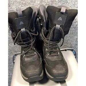 Mens Size 10 Winter Snow Boots, Ozark Trail, Black, 400g Thinsulate Waterproof